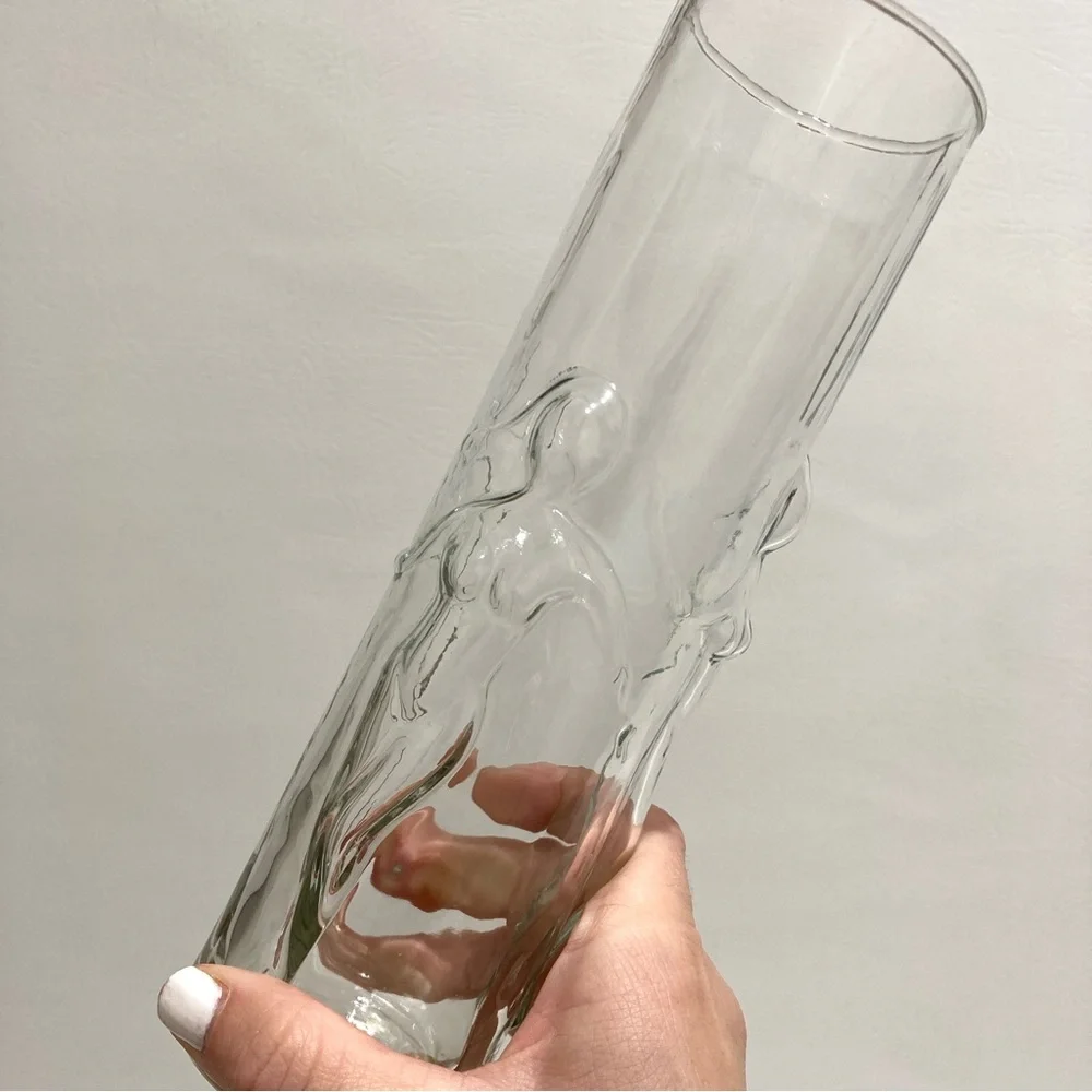 Vintage 1978 Libbey La Femme Tumbler Vase Clear - Picture 4 of 6